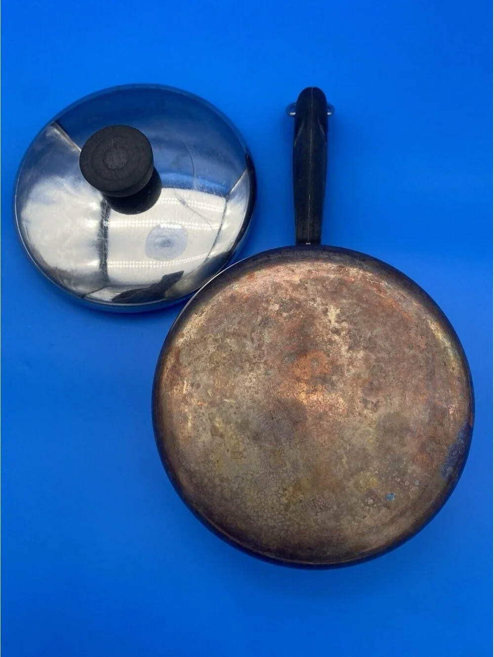 Revere Ware 7 Pieces of Copper Bottom Cookware Saucepans w Lids & Measuring Cup